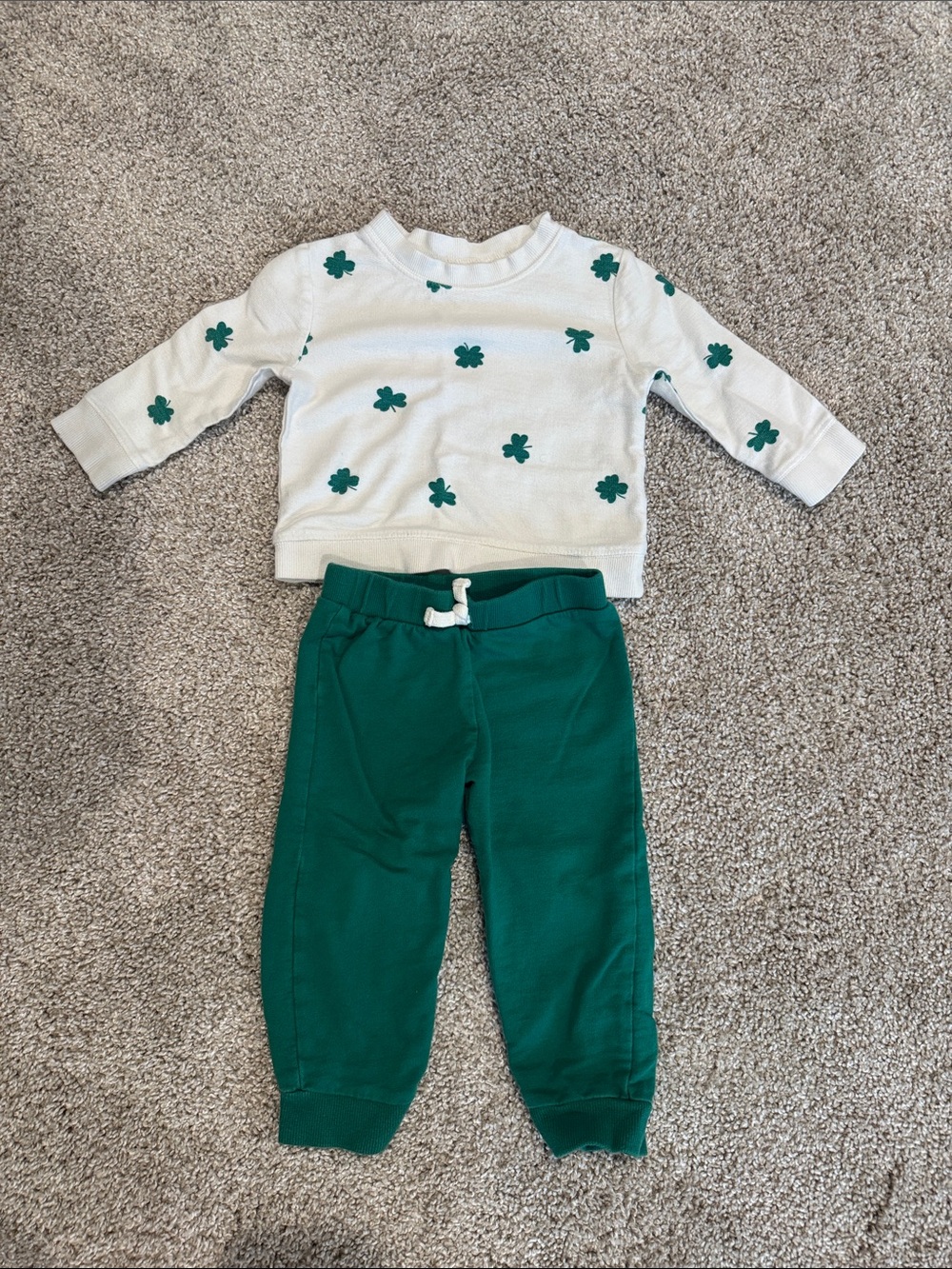 Carter's St. Patrick’s Day Shamrock Matching Set Outfit